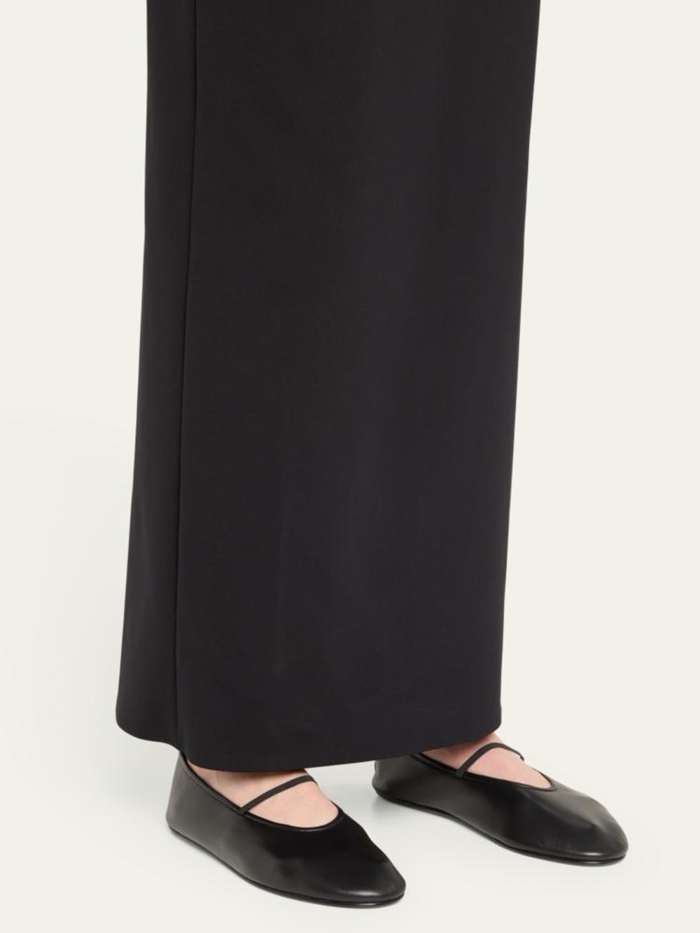 The Row Black Leather Ballet Flats - Picture 4 of 4